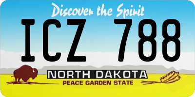 ND license plate ICZ788