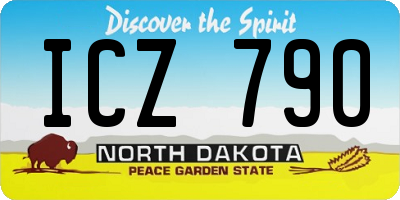 ND license plate ICZ790
