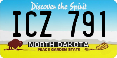 ND license plate ICZ791