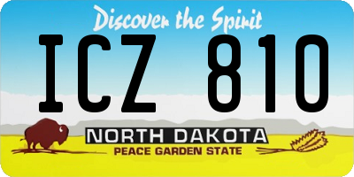 ND license plate ICZ810
