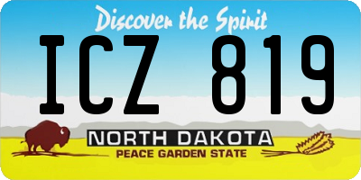 ND license plate ICZ819
