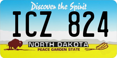 ND license plate ICZ824