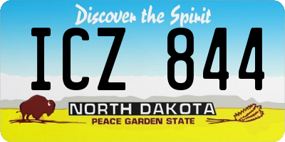 ND license plate ICZ844