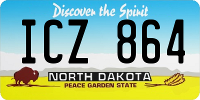 ND license plate ICZ864