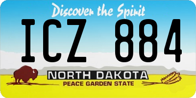 ND license plate ICZ884