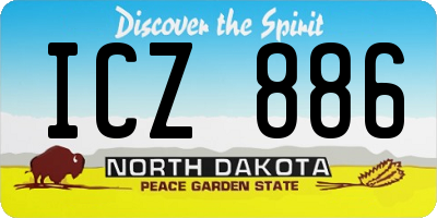 ND license plate ICZ886