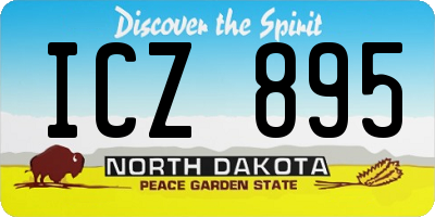 ND license plate ICZ895