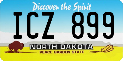 ND license plate ICZ899