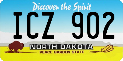 ND license plate ICZ902