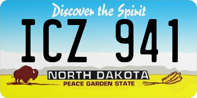 ND license plate ICZ941