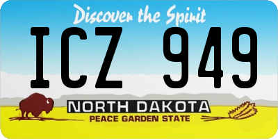 ND license plate ICZ949