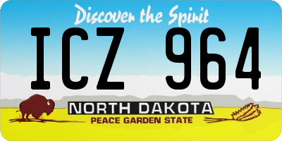 ND license plate ICZ964