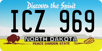 ND license plate ICZ969