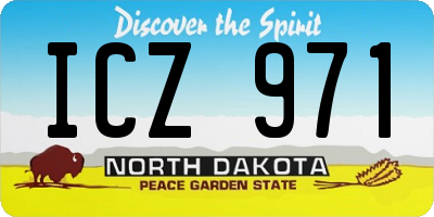 ND license plate ICZ971