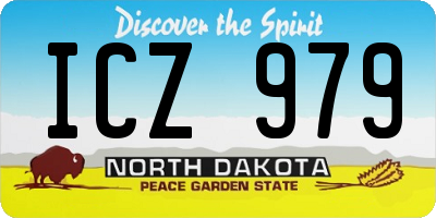 ND license plate ICZ979