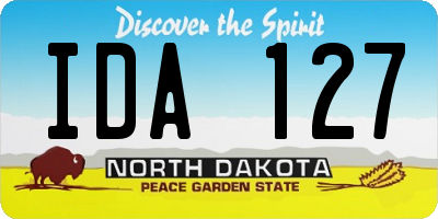 ND license plate IDA127