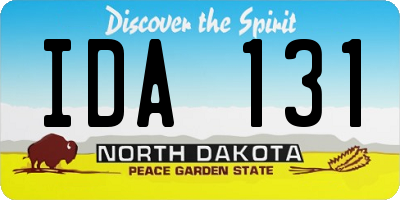 ND license plate IDA131