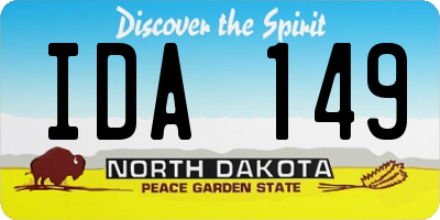 ND license plate IDA149