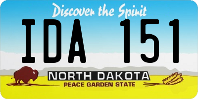 ND license plate IDA151