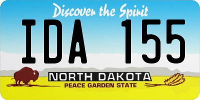 ND license plate IDA155