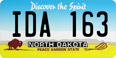 ND license plate IDA163