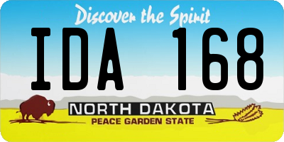 ND license plate IDA168