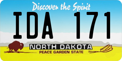 ND license plate IDA171