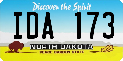 ND license plate IDA173