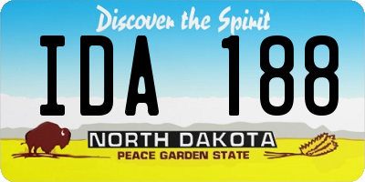 ND license plate IDA188