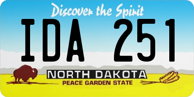 ND license plate IDA251
