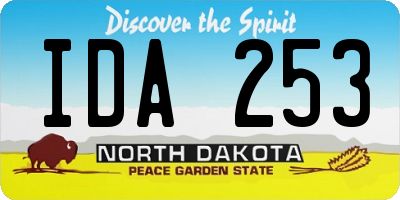 ND license plate IDA253