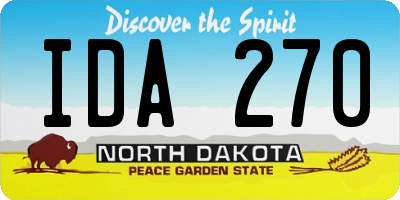 ND license plate IDA270