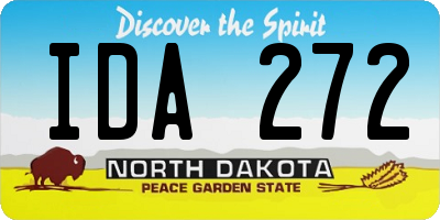 ND license plate IDA272