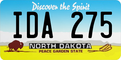 ND license plate IDA275