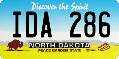 ND license plate IDA286