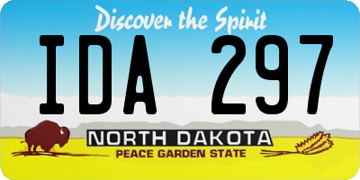 ND license plate IDA297