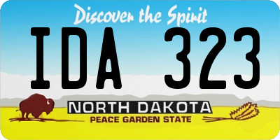 ND license plate IDA323