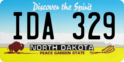 ND license plate IDA329