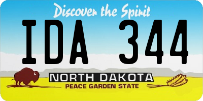 ND license plate IDA344