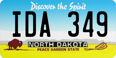ND license plate IDA349