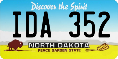 ND license plate IDA352