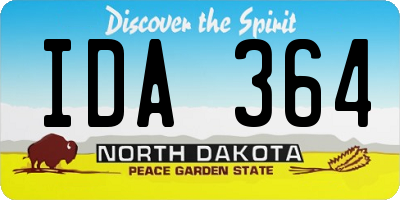 ND license plate IDA364