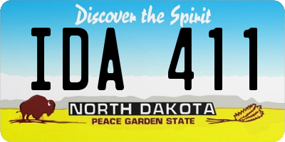 ND license plate IDA411