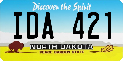 ND license plate IDA421
