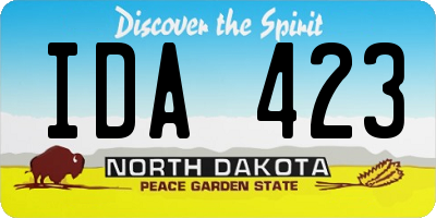 ND license plate IDA423