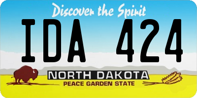ND license plate IDA424