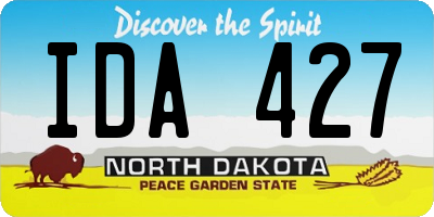 ND license plate IDA427