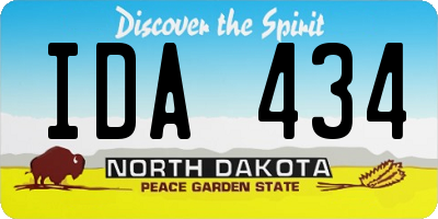 ND license plate IDA434