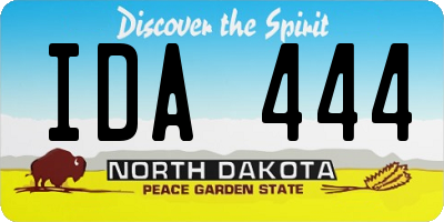ND license plate IDA444