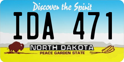 ND license plate IDA471